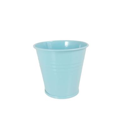 Imagem de 5 Mini vaso cachepot metal decorativo vasinho festa azul tur