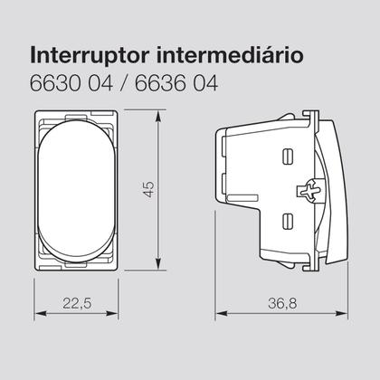 Imagem de 5 Módulos Interruptor Intermediário 10a Four Way Legrand Nereya 663004