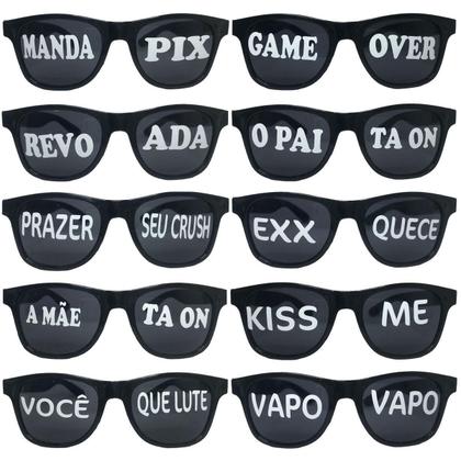 Imagem de 5 Óculos Com Frases Sortidas Festa Balada