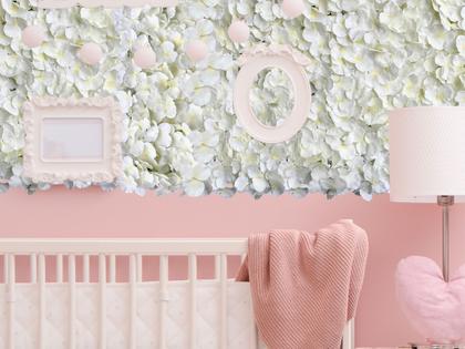 Imagem de 5 Painéis Parede com Flores Artificiais Fundo de para Casamentos Festas e Decoração de Casa