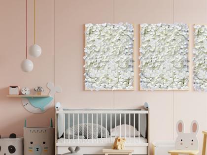 Imagem de 5 Painéis Parede com Flores Artificiais Fundo de para Casamentos Festas e Decoração de Casa