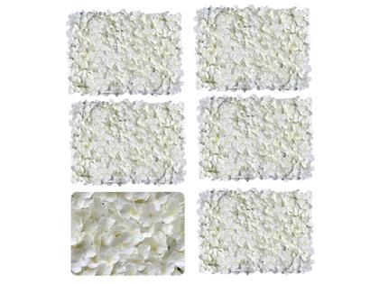 Imagem de 5 Painéis Parede com Flores Artificiais Fundo de para Casamentos Festas e Decoração de Casa