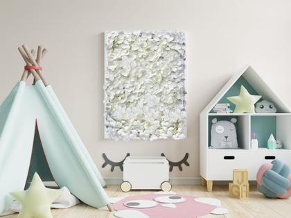 Imagem de 5 Painéis Parede com Flores Artificiais Fundo de para Casamentos Festas e Decoração de Casa