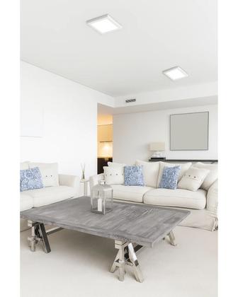 Imagem de 5 Painel Plafon Luminária LED 40x40 Sobrepor 40W Bivolt 6500K Cor da Luz Branco Frio Quadrado
