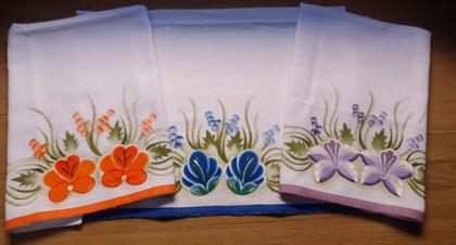 Imagem de 5 Panos De prato Pinturas feito a Mão Coloridos Artesanal