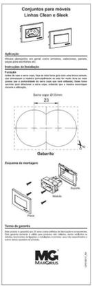 Imagem de 5 Pç Interruptor Simples P/Moveis Margirius Branco 10A 250V