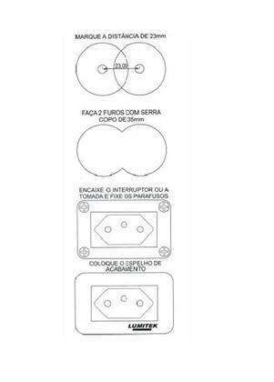 Imagem de 5 Pç Interruptor Simples P/moveis Margirius Branco 10a 250v