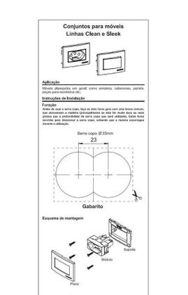 Imagem de 5 Pç Interruptor Simples P/Moveis Mdf Margirius Preto 10A