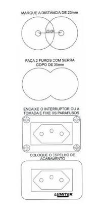 Imagem de 5 Pç Interruptor Simples P/moveis Mdf Margirius Preto 10a