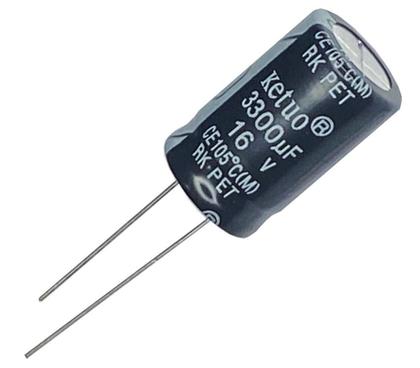 Imagem de 5 pçs - capacitor eletrolitico 3300x16v - 3300uf x 16v 