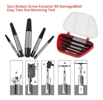 Imagem de 5 Peças Parafuso Quebrado Extrator Bit Danificado Parafuso