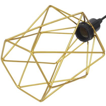 Imagem de 5 Pendentes Aramado Cálice P Luminária Lustre Teto Retrô Vintage Industrial Balcão Dourado