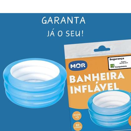 Imagem de 5 Piscina Banheira Circulo Redonda 80l Resistente Mor Azul