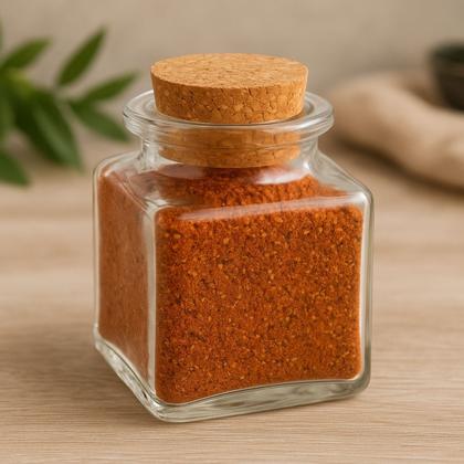 Imagem de 5 Porta Condimentos Tempero Quadrado de Vidro 50 ml C/ Rolha