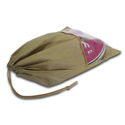 Imagem de 5 Sacos Para Sapatos / Porta Sapato Bege 36x28cm C/ Visor