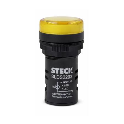 Imagem de 5 Sinaleiro LED 22,5mm Steck 220V Luminoso AM SLDS2203