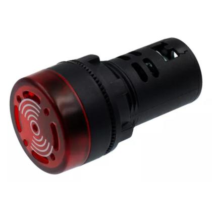 Imagem de 5 Sinalizadores 22mm Sonoro 50dB Led 24Vca/CC - Metaltex