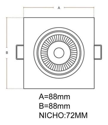 Imagem de 5 Spot Dicroica Led Quadrado 5w Cob Smd 6500k Branco Frio