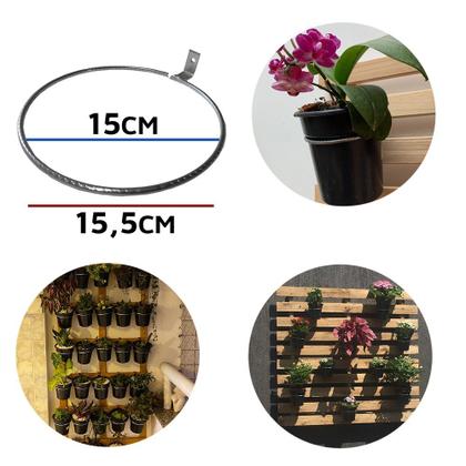 Imagem de 5 Suporte Porta Vaso Plantas 15cm Parafusar Decoração Jardim Vertical Sem Vaso