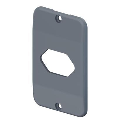 Imagem de 5 Tampas Para 1 Interruptor 3/4 Pol. Cinza Em Pvc Tigre