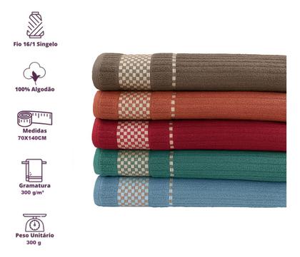 Imagem de 5 Toalha Banho Banhao Gigante Encorpada Seca Rapido Premium