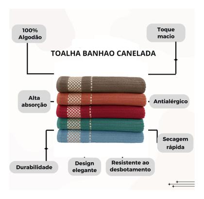 Imagem de 5 Toalha Banho Banhao Gigante Encorpada Seca Rapido Premium