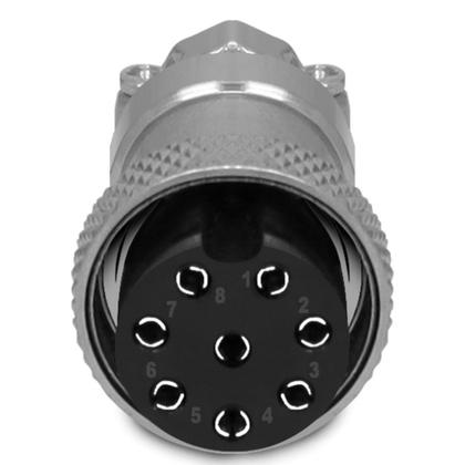 Imagem de 5 tomada conector mike plugue multipolar macho fêmea 8 vias