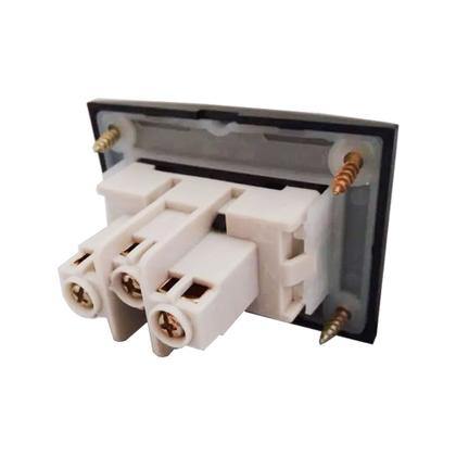 Imagem de 5 Tomada Móvel Embutir 3 Pinos 10A + Interruptor Simples Marrom