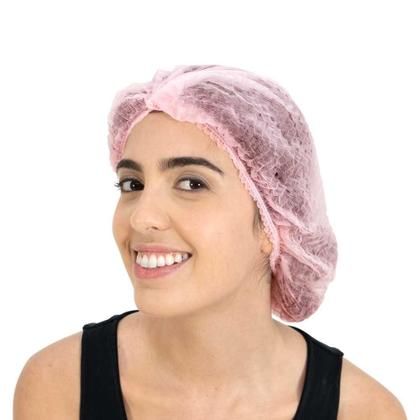 Imagem de 5 Touca Descartável Tnt Com Elástico Sanfonada Epi C/ Anvisa