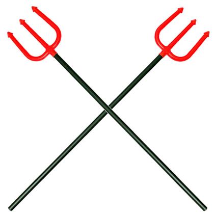 Imagem de 5 Tridentes Diabinho Decoração Enfeite Fantasia Adulto e Infantil Halloween