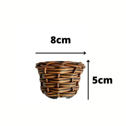 Imagem de 5 Vasinhos Trançados Cachepo Para Flor - Planta - Decoração
