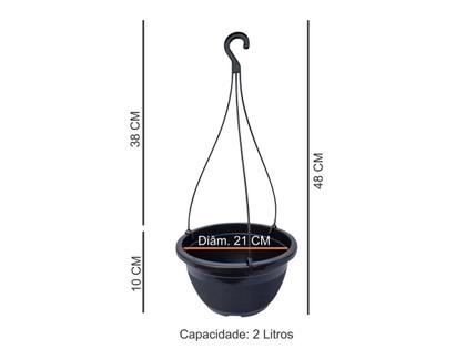 Imagem de 5 Vasos De Pendurar Com Haste Plantas E Flores Jardinagem