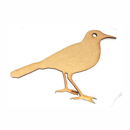 Imagem de 50 Apliques Passarinho João De Barro 3x4cm Em Mdf Cru