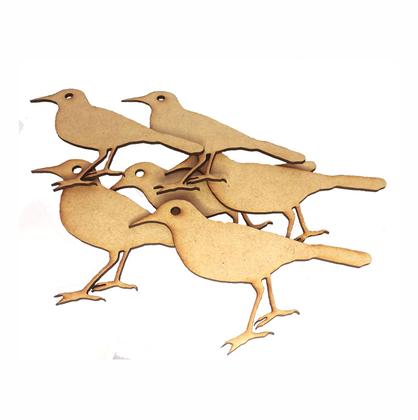 Imagem de 50 Apliques Passarinho João De Barro 3x4cm Em Mdf Cru