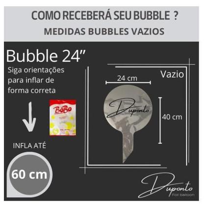 Imagem de 50 Balão Bubble 24 Polegadas 60Cm Bobo Transparente Festa