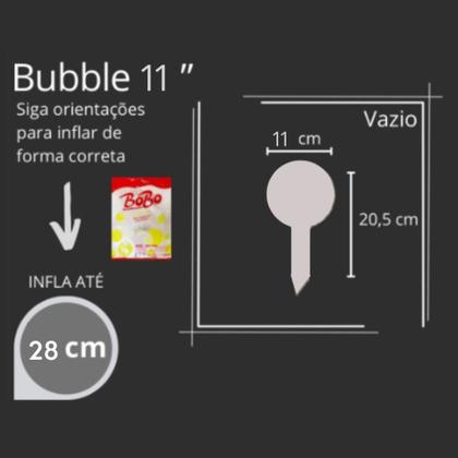 Imagem de 50 Balão Bubble Bobo 11"  Polegadas Decoração Festa Transparente