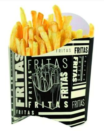 Imagem de 50 Caixa Caixinha Embalagem Batata Frita Delivery Fast Food