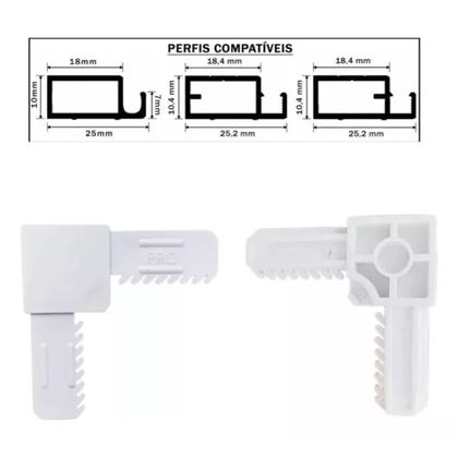 Imagem de 50 Cantoneiras Perfil Aluminio Tela Mosquiteira