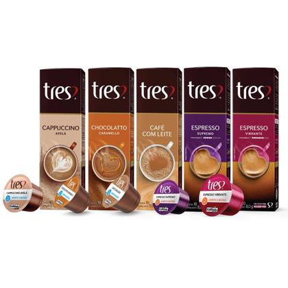 Imagem de 50 Cápsulas Café Expresso E Bebida Cafeteira Três Corações