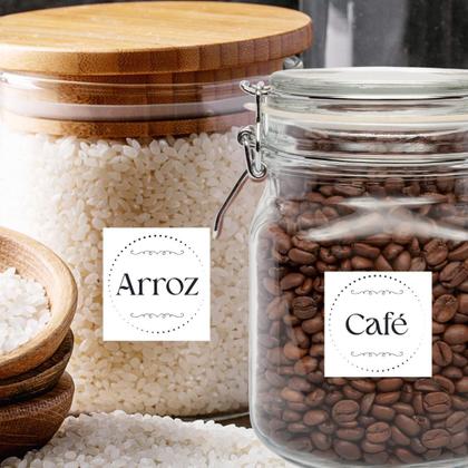 Imagem de 50 Etiquetas Adesivas Para Potes Alimentos e Temperos Cozinha