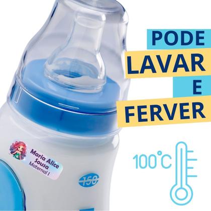 Imagem de 50 Etiquetas Escolares Personalizado Vinil Sereia