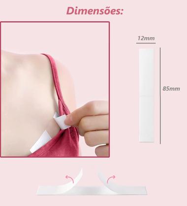 Imagem de 50 Fitas Adesivas Dupla Face Para Roupa e Corpo Fashion Tape