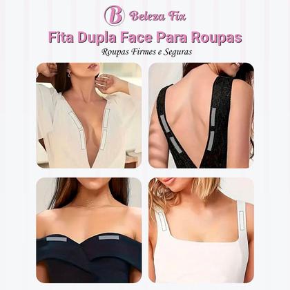 Imagem de 50 Fitas Adesivas Dupla Face Para Roupa e Corpo Fashion Tape