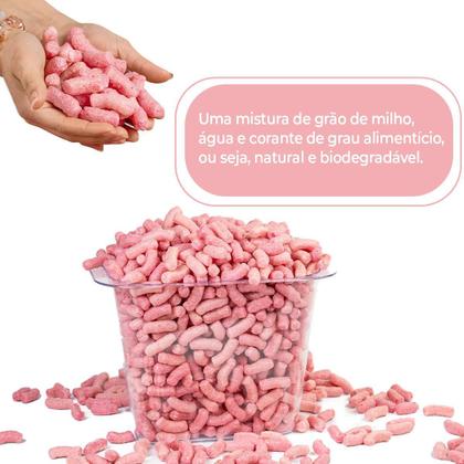 Imagem de 50 Litros Flocos De Proteção Enchimento Biodegradável Rosa