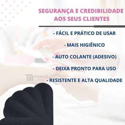 Imagem de 50 Lixas P/ Pés Refil Descartável Pequeno Base quadrada