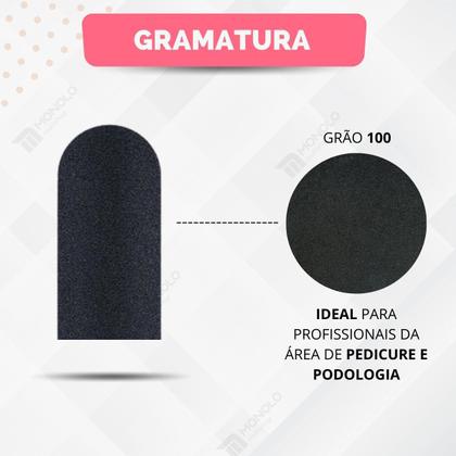 Imagem de 50 Lixas P/ Pés Refil Descartável Pequeno Base quadrada