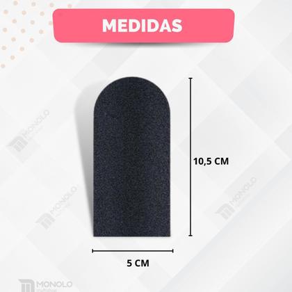 Imagem de 50 Lixas P/ Pés Refil Descartável Pequeno Base quadrada