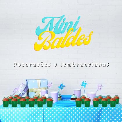 Imagem de 50 Mini Baldes Plástico Baldinhos Com Alça Lembrancinhas natal ceia ano novo decoração festa anivers