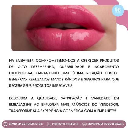 Imagem de 50 Mini Frasco Duplo Quadrado Vio Gloss Labial Batom Liq.