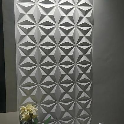 Imagem de 50 Placas 3D PVC Revestimento De Parede Decorativa Estrelar 25Cm